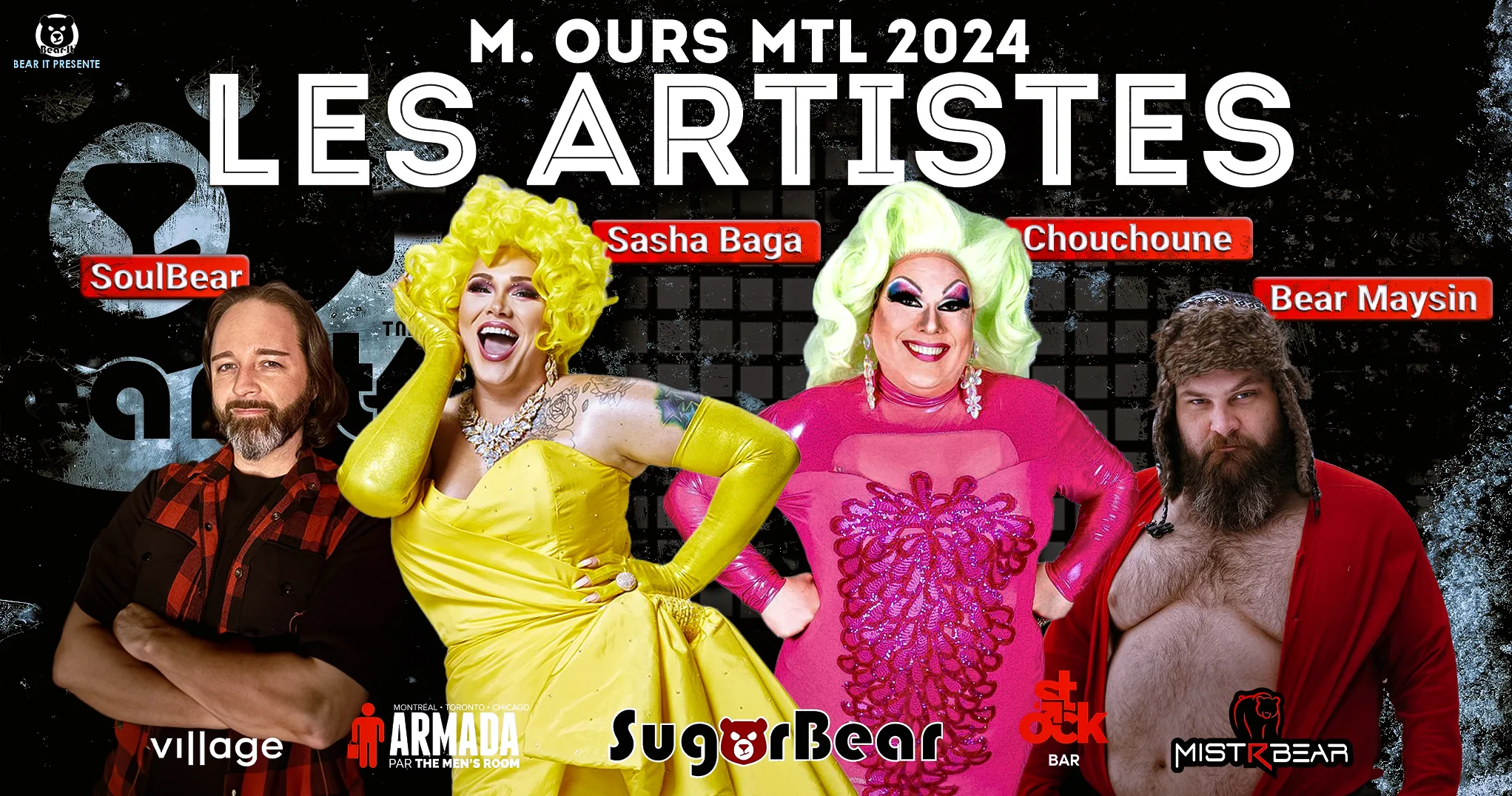Artistes au concours M. Ours 2024